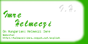 imre helmeczi business card